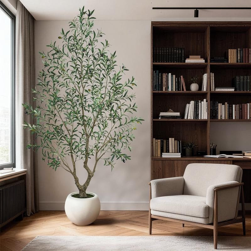 Halvora 8ft Faux Olive Tree gallery image 1
