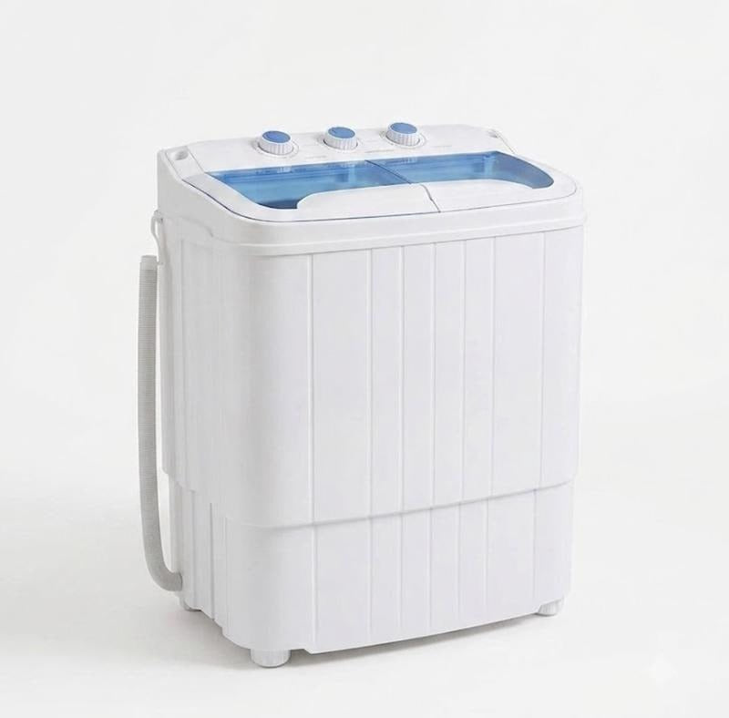 Halvora Portable Washing Machine compact twin tub washer and spin dryer for apartments, dorms, RVs, and small spaces